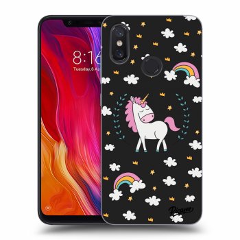 Picasee fekete szilikon tok az alábbi mobiltelefonokra Xiaomi Mi 8 - Unicorn star heaven