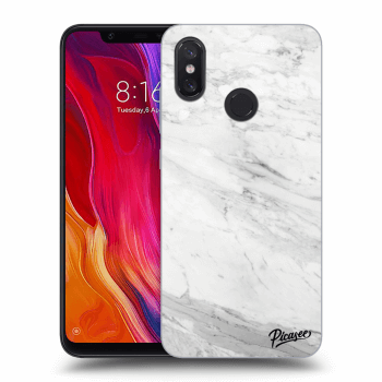 Picasee átlátszó szilikon tok az alábbi mobiltelefonokra Xiaomi Mi 8 - White marble