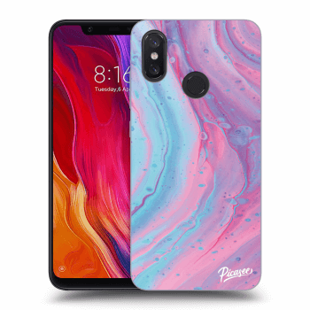 Picasee fekete szilikon tok az alábbi mobiltelefonokra Xiaomi Mi 8 - Pink liquid