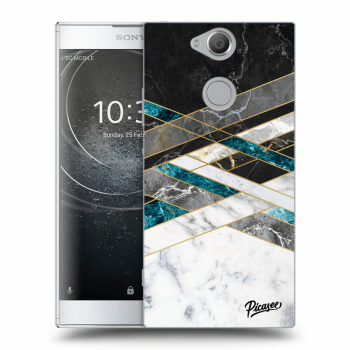 Picasee átlátszó szilikon tok az alábbi mobiltelefonokra Sony Xperia XA2 - Black & White geometry