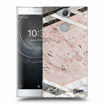 Picasee átlátszó szilikon tok az alábbi mobiltelefonokra Sony Xperia XA2 - Pink geometry
