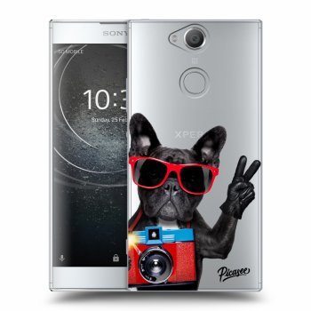 Picasee átlátszó szilikon tok az alábbi mobiltelefonokra Sony Xperia XA2 - French Bulldog