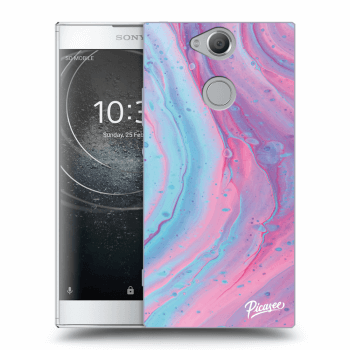 Picasee átlátszó szilikon tok az alábbi mobiltelefonokra Sony Xperia XA2 - Pink liquid