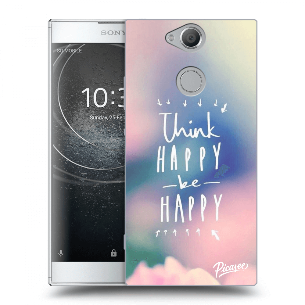 Picasee átlátszó szilikon tok az alábbi mobiltelefonokra Sony Xperia XA2 - Think happy be happy