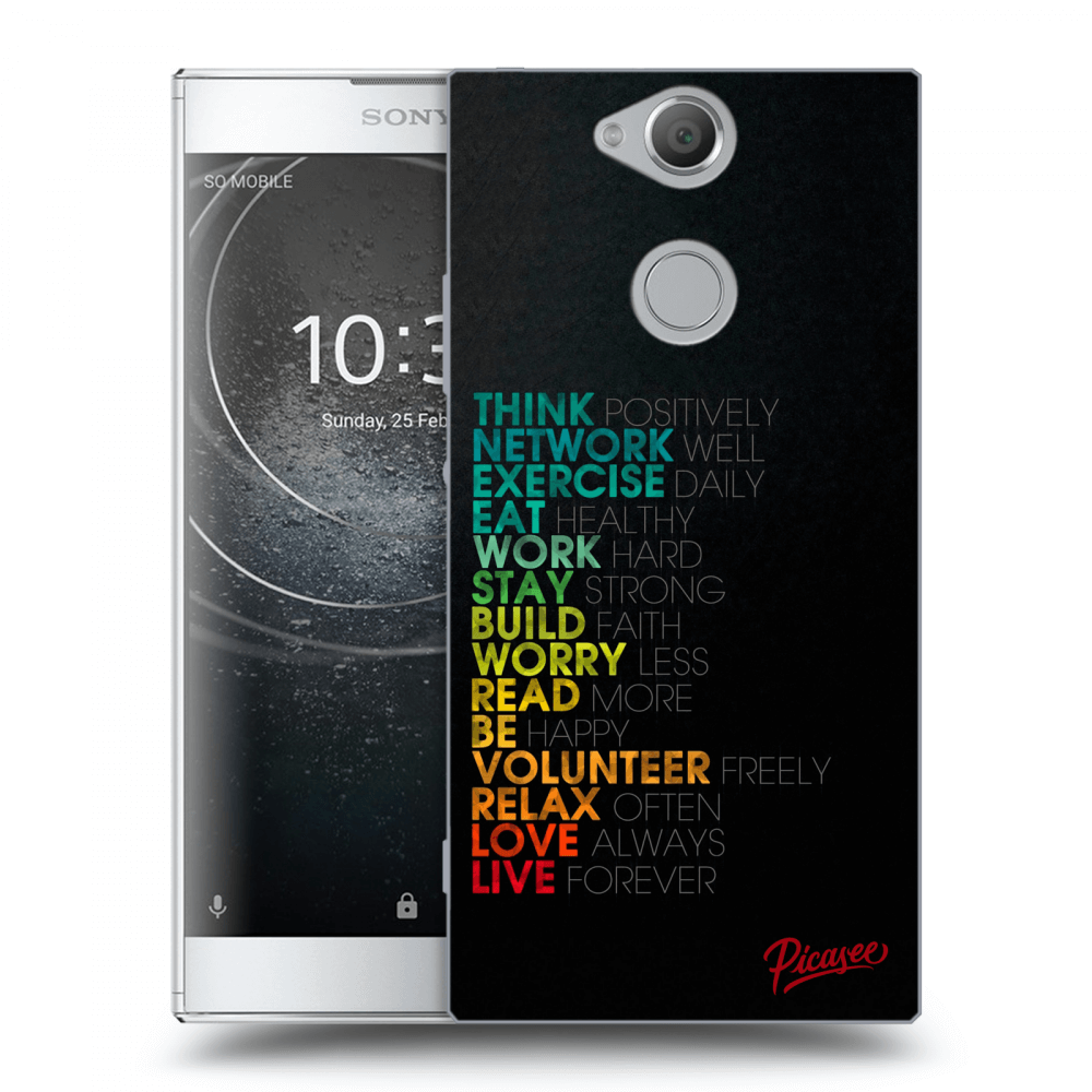 Picasee átlátszó szilikon tok az alábbi mobiltelefonokra Sony Xperia XA2 - Motto life