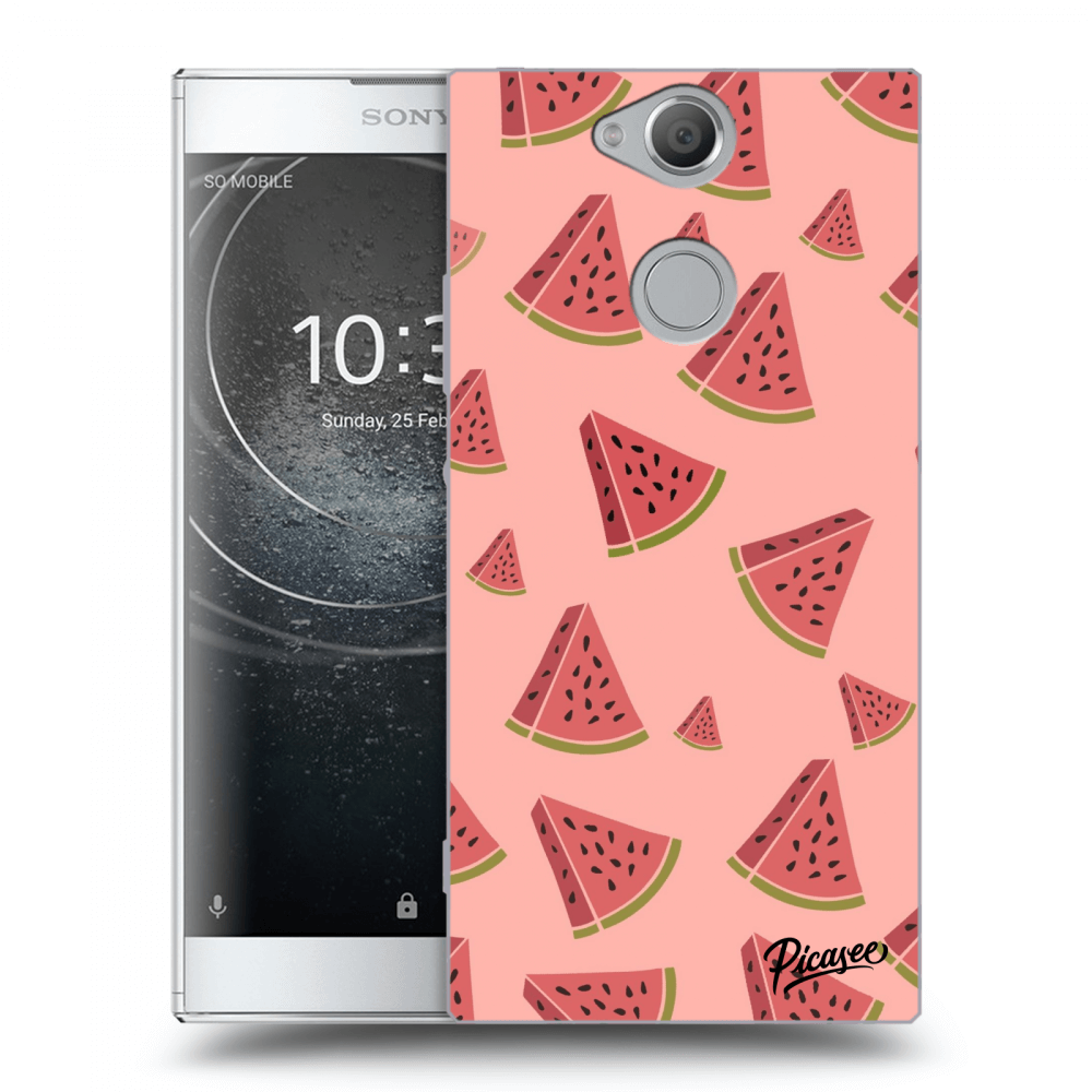 Picasee átlátszó szilikon tok az alábbi mobiltelefonokra Sony Xperia XA2 - Watermelon