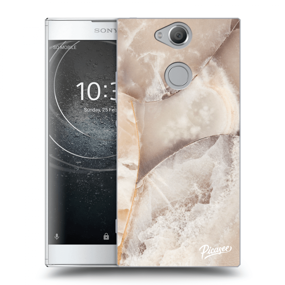 Picasee átlátszó szilikon tok az alábbi mobiltelefonokra Sony Xperia XA2 - Cream marble