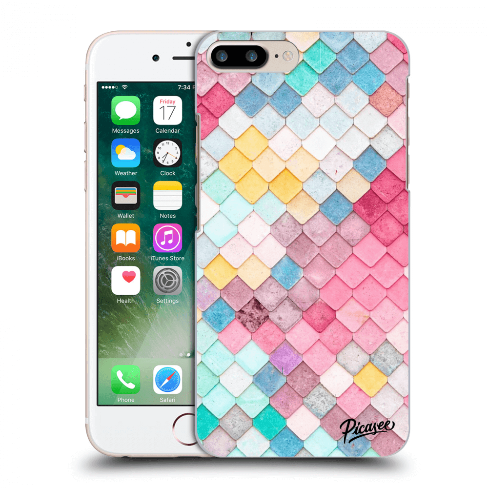 Picasee átlátszó szilikon tok az alábbi mobiltelefonokra Apple iPhone 7 Plus - Colorful roof
