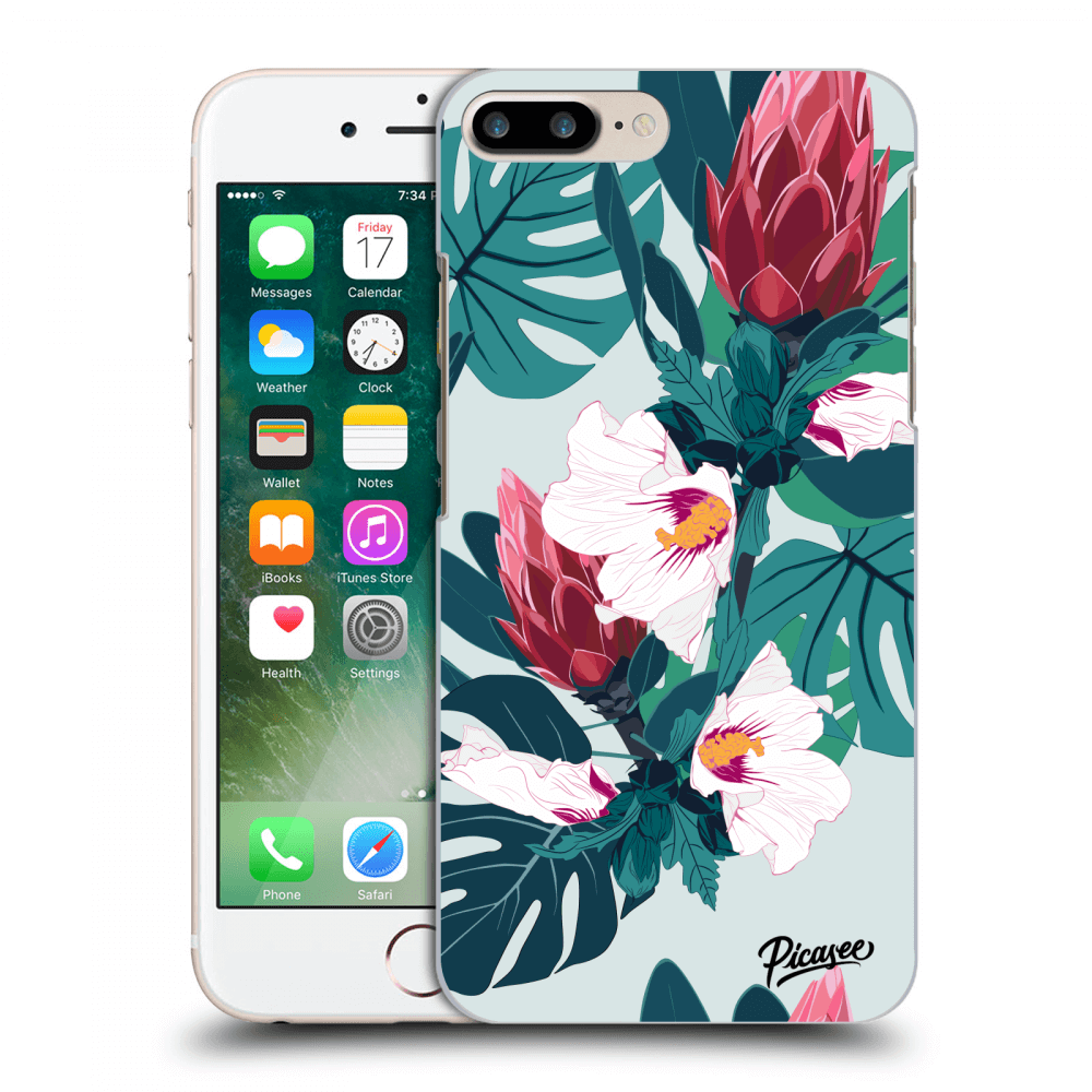 Picasee átlátszó szilikon tok az alábbi mobiltelefonokra Apple iPhone 7 Plus - Rhododendron