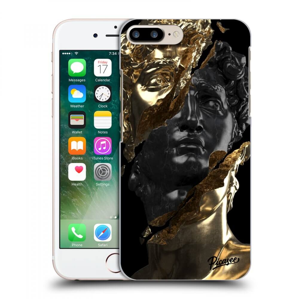 Picasee fekete szilikon tok az alábbi mobiltelefonokra Apple iPhone 7 Plus - Gold - Black