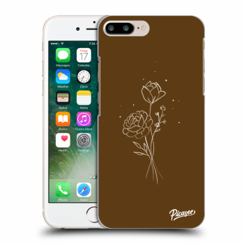 Picasee ULTIMATE CASE Apple iPhone 7 Plus - készülékre - Brown flowers