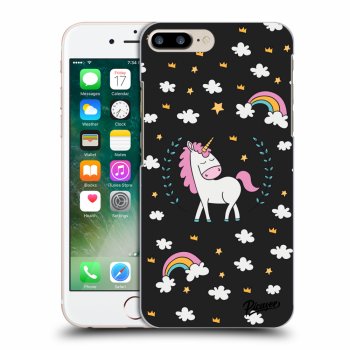 Picasee fekete szilikon tok az alábbi mobiltelefonokra Apple iPhone 7 Plus - Unicorn star heaven