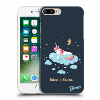 Picasee fekete szilikon tok az alábbi mobiltelefonokra Apple iPhone 7 Plus - Believe In Unicorns