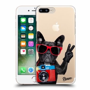 Picasee átlátszó szilikon tok az alábbi mobiltelefonokra Apple iPhone 7 Plus - French Bulldog