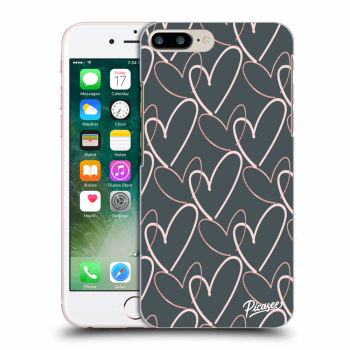 Picasee fekete szilikon tok az alábbi mobiltelefonokra Apple iPhone 7 Plus - Lots of love