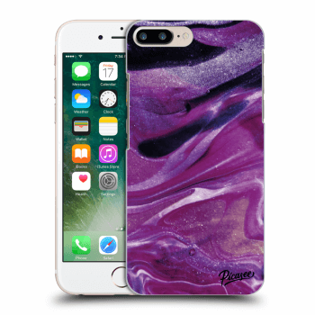 Szilikon tok erre a típusra Apple iPhone 7 Plus - Purple glitter