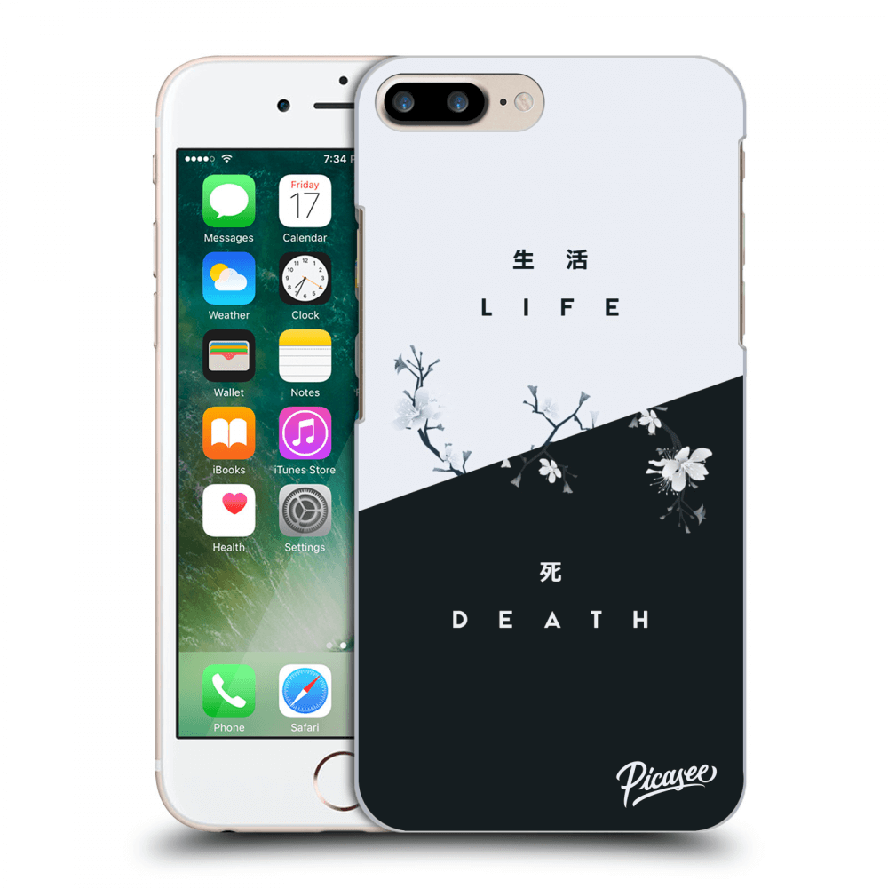 Picasee fekete szilikon tok az alábbi mobiltelefonokra Apple iPhone 7 Plus - Life - Death
