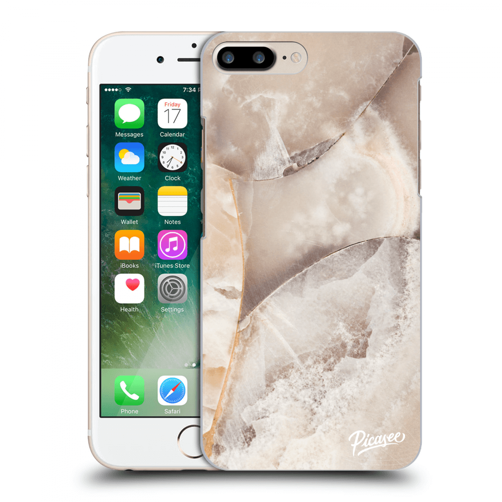 Picasee átlátszó szilikon tok az alábbi mobiltelefonokra Apple iPhone 7 Plus - Cream marble