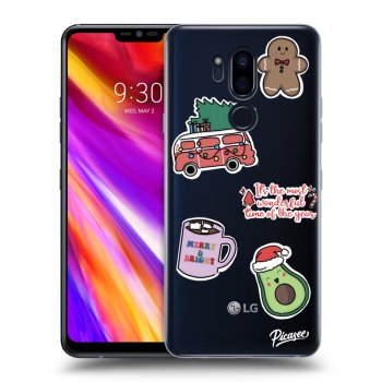 Picasee átlátszó szilikon tok az alábbi mobiltelefonokra LG G7 ThinQ - Christmas Stickers