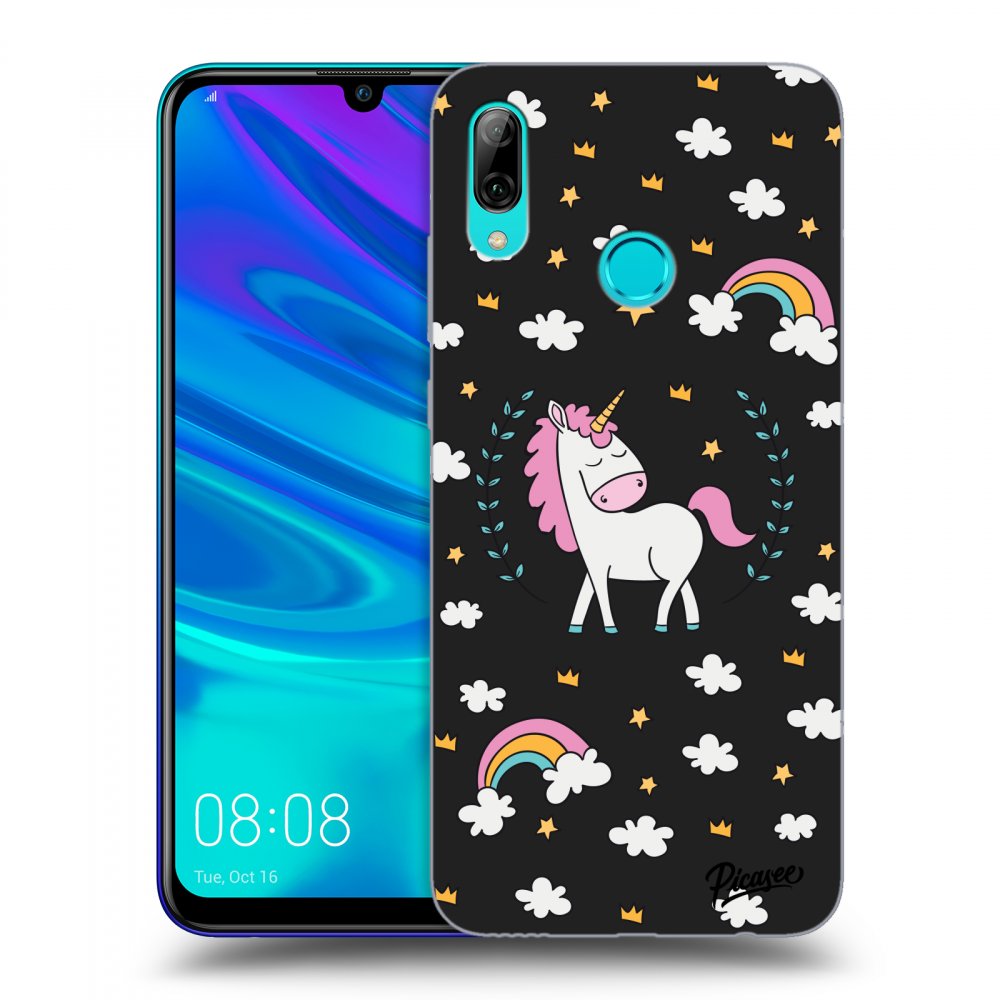 Picasee fekete szilikon tok az alábbi mobiltelefonokra Huawei P Smart 2019 - Unicorn star heaven