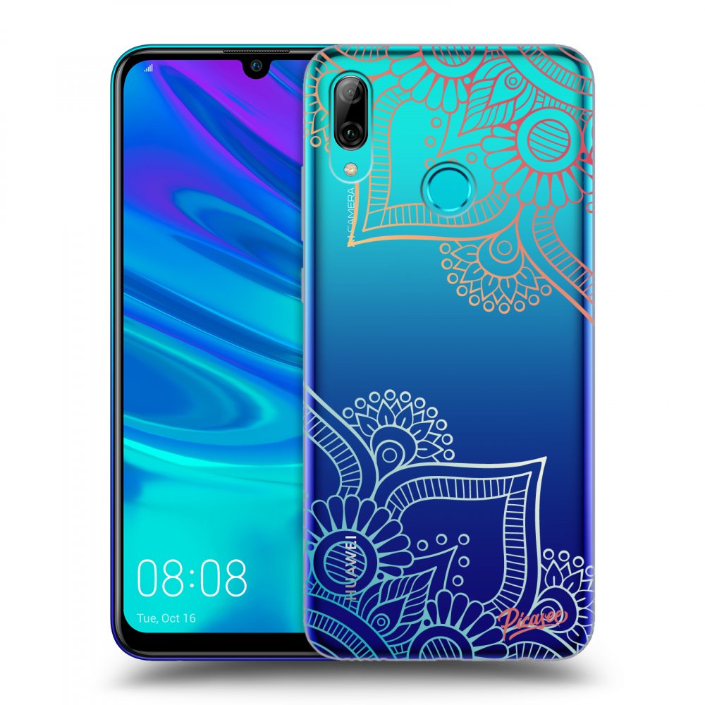 Picasee átlátszó szilikon tok az alábbi mobiltelefonokra Huawei P Smart 2019 - Flowers pattern