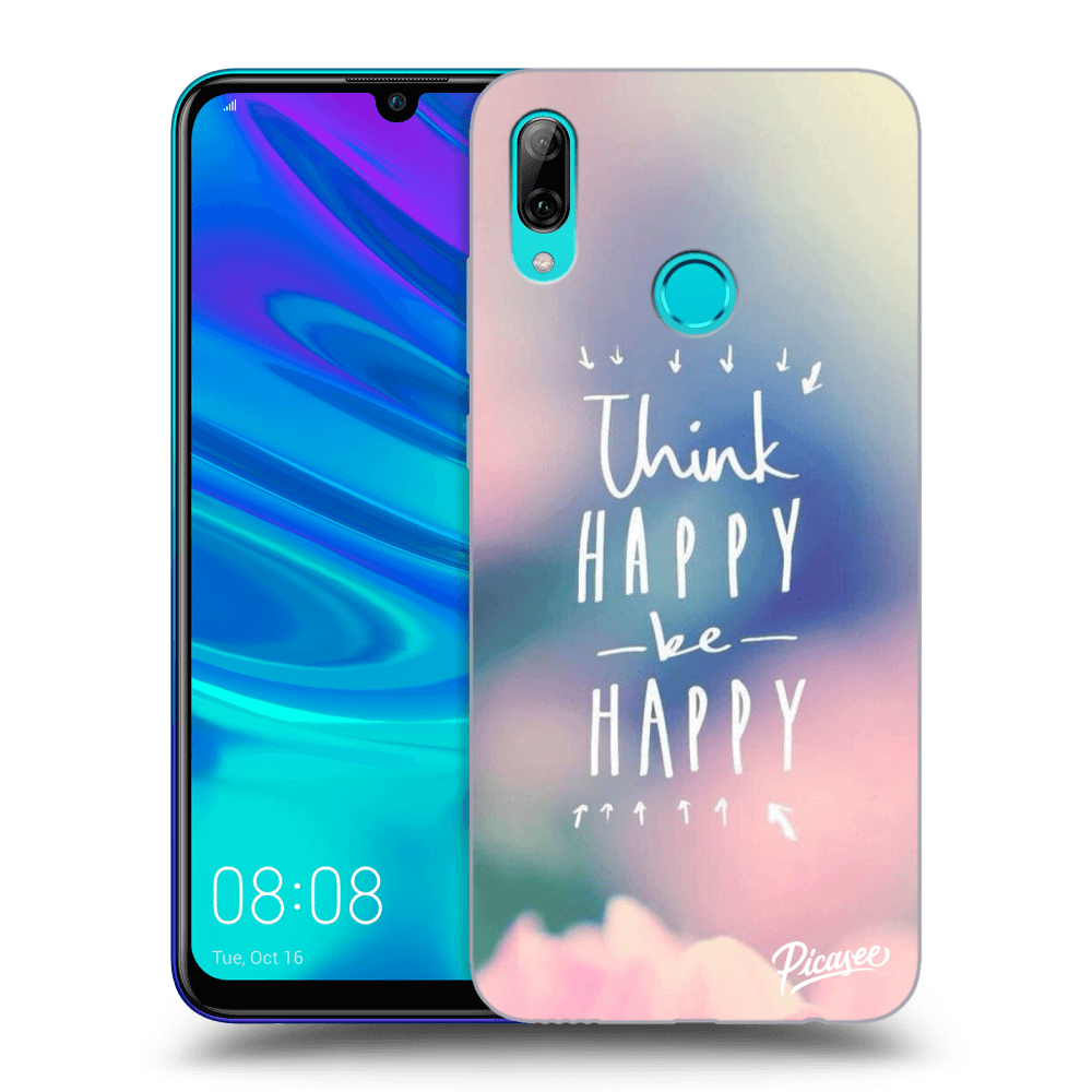 Picasee átlátszó szilikon tok az alábbi mobiltelefonokra Huawei P Smart 2019 - Think happy be happy