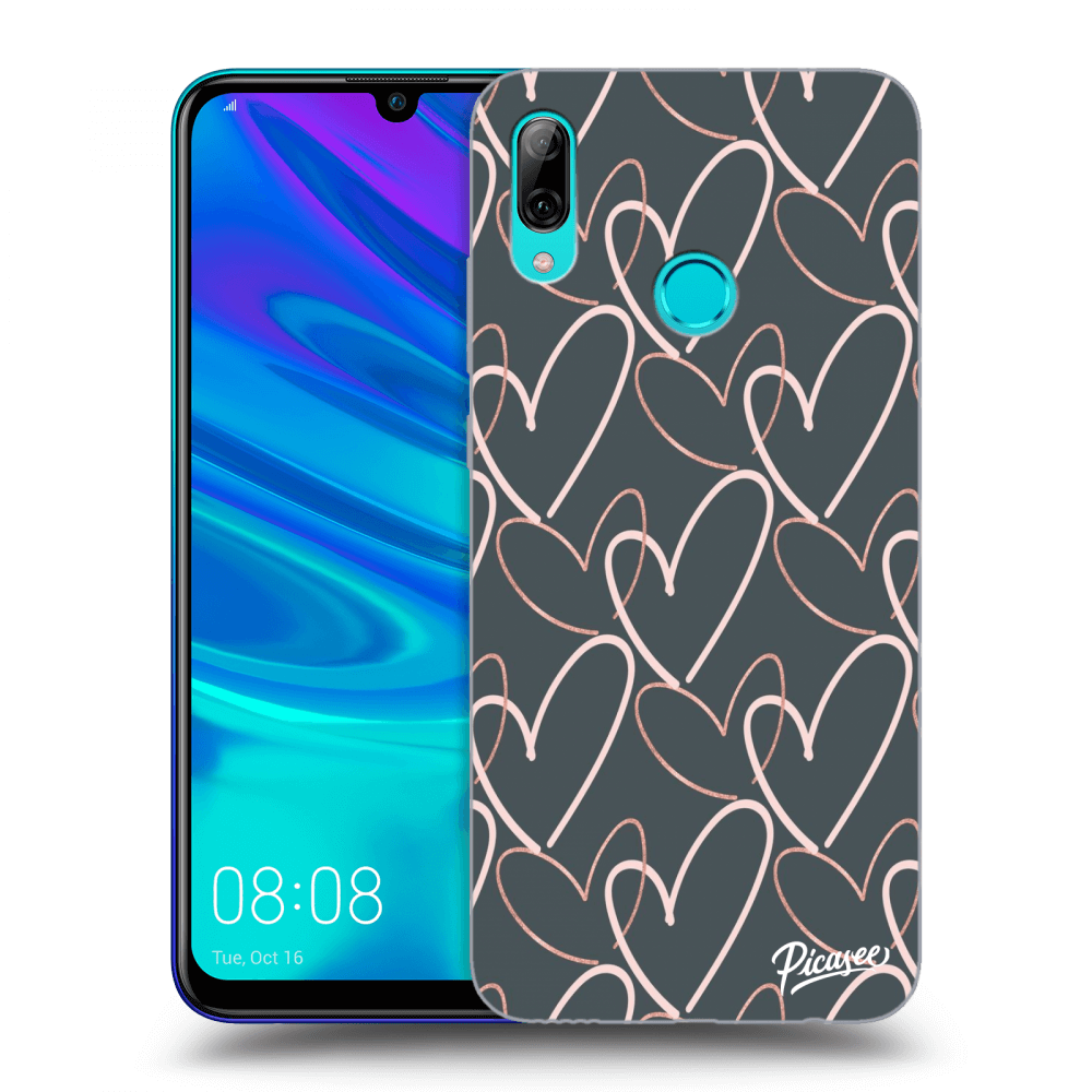 Picasee fekete szilikon tok az alábbi mobiltelefonokra Huawei P Smart 2019 - Lots of love