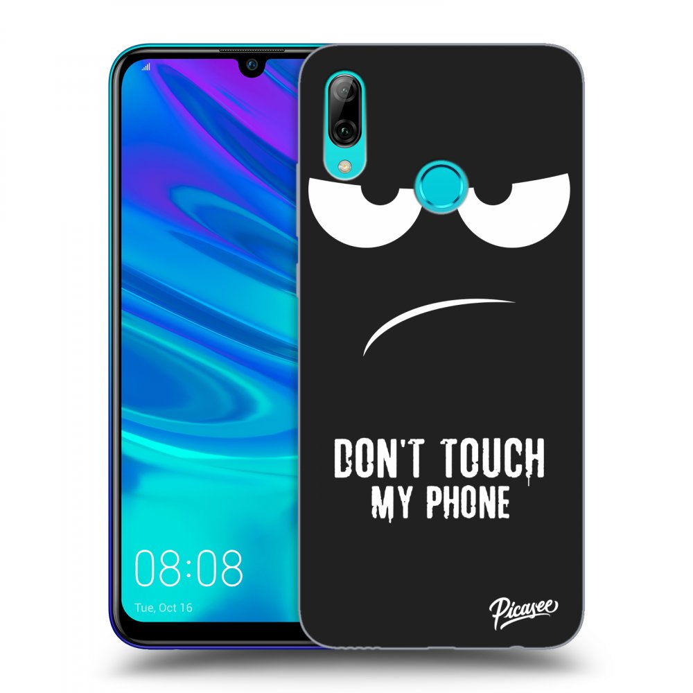 Picasee fekete szilikon tok az alábbi mobiltelefonokra Huawei P Smart 2019 - Don't Touch My Phone