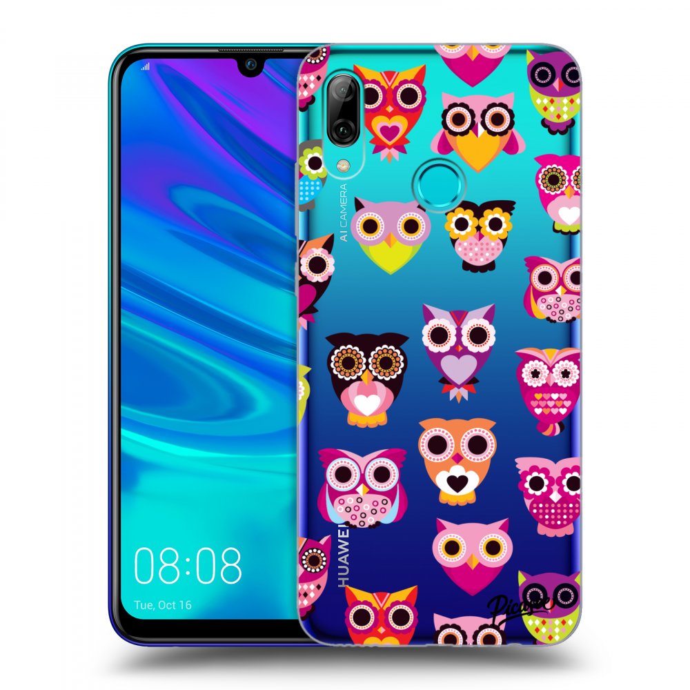 Picasee átlátszó szilikon tok az alábbi mobiltelefonokra Huawei P Smart 2019 - Owls