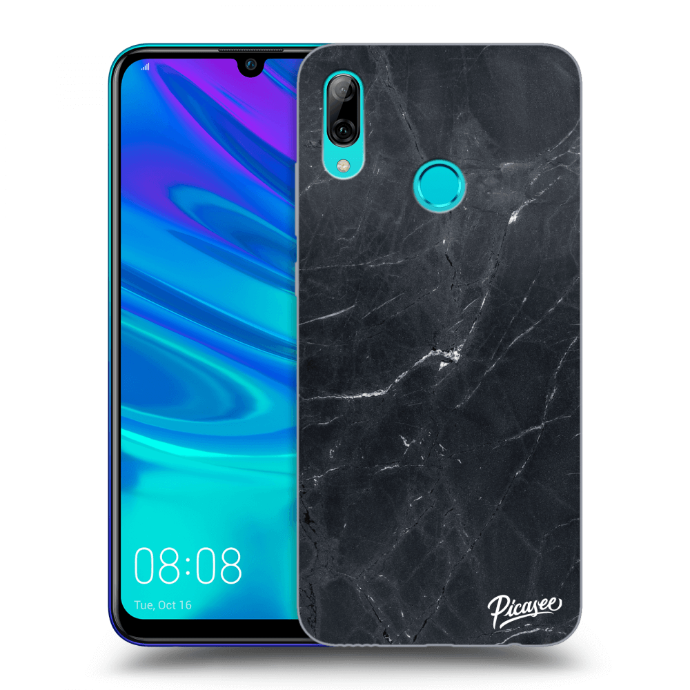 Picasee átlátszó szilikon tok az alábbi mobiltelefonokra Huawei P Smart 2019 - Black marble
