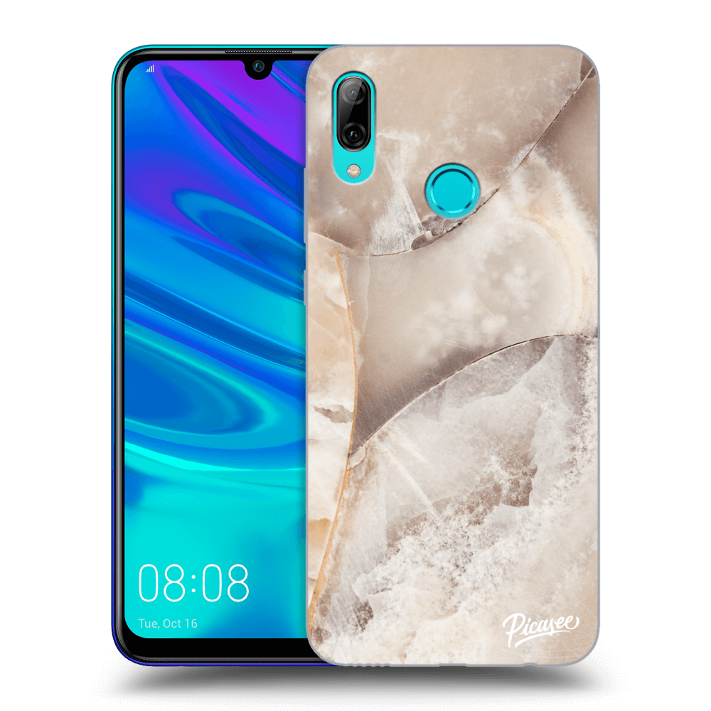 Picasee fekete szilikon tok az alábbi mobiltelefonokra Huawei P Smart 2019 - Cream marble