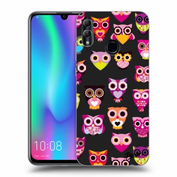 Picasee fekete szilikon tok az alábbi mobiltelefonokra Honor 10 Lite - Owls