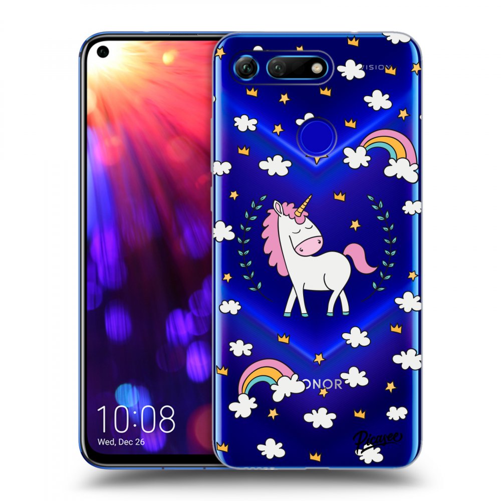 Picasee átlátszó szilikon tok az alábbi mobiltelefonokra Honor View 20 - Unicorn star heaven