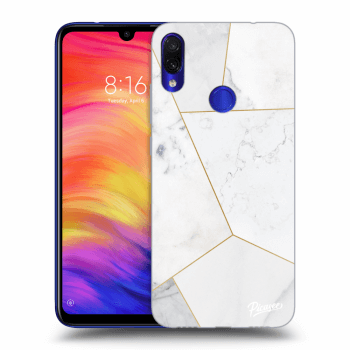 Szilikon tok erre a típusra Xiaomi Redmi Note 7 - White tile