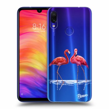 Picasee átlátszó szilikon tok az alábbi mobiltelefonokra Xiaomi Redmi Note 7 - Flamingos couple