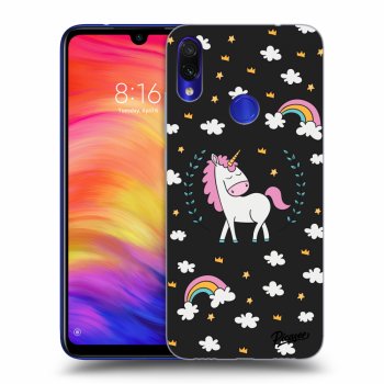 Picasee fekete szilikon tok az alábbi mobiltelefonokra Xiaomi Redmi Note 7 - Unicorn star heaven
