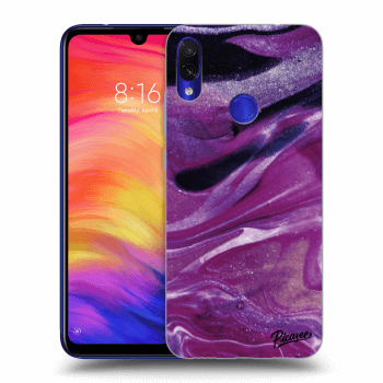 Picasee fekete szilikon tok az alábbi mobiltelefonokra Xiaomi Redmi Note 7 - Purple glitter