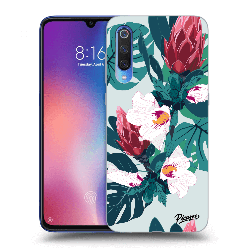 Picasee átlátszó szilikon tok az alábbi mobiltelefonokra Xiaomi Mi 9 - Rhododendron