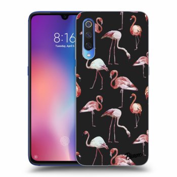 Picasee fekete szilikon tok az alábbi mobiltelefonokra Xiaomi Mi 9 - Flamingos