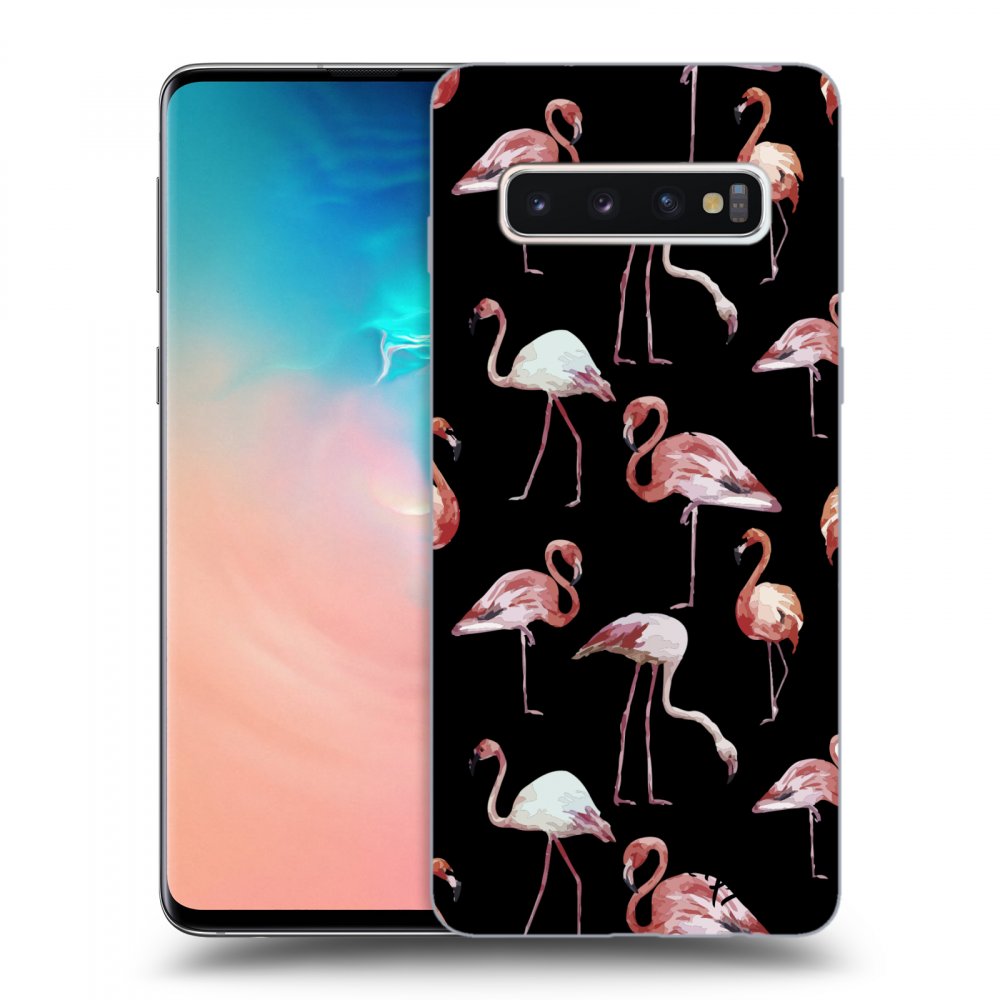 Picasee ULTIMATE CASE Samsung Galaxy S10 G973 - készülékre - Flamingos