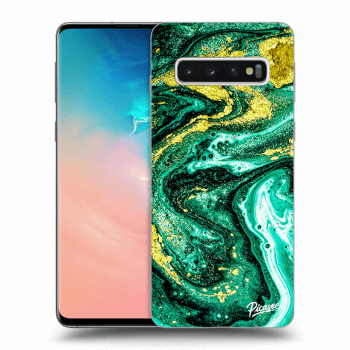 Szilikon tok erre a típusra Samsung Galaxy S10 G973 - Green Gold