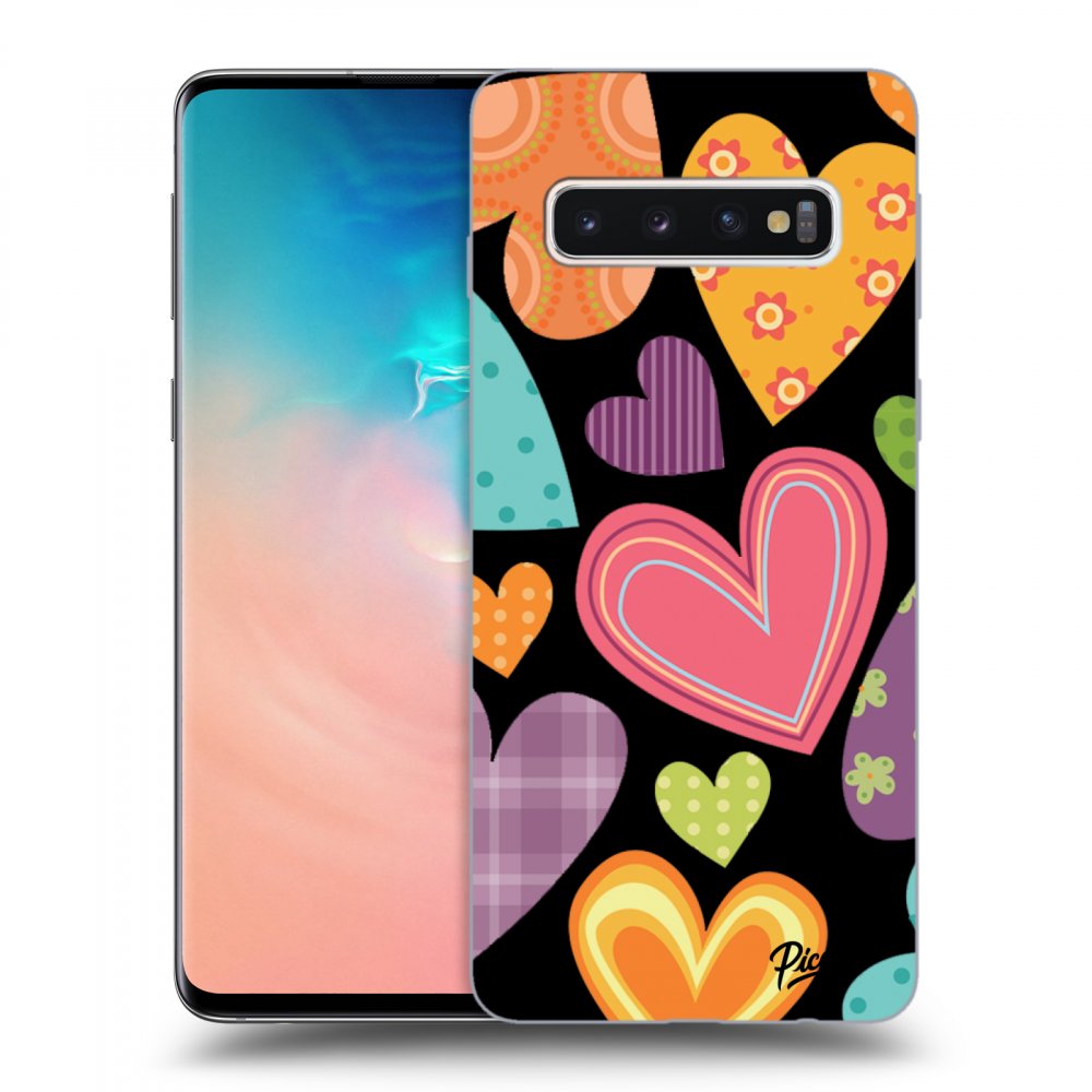 Picasee ULTIMATE CASE Samsung Galaxy S10 G973 - készülékre - Colored heart