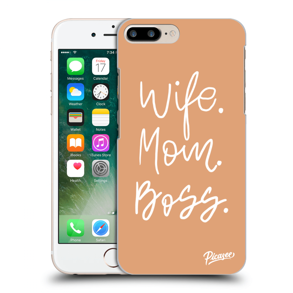 Picasee átlátszó szilikon tok az alábbi mobiltelefonokra Apple iPhone 8 Plus - Boss Mama