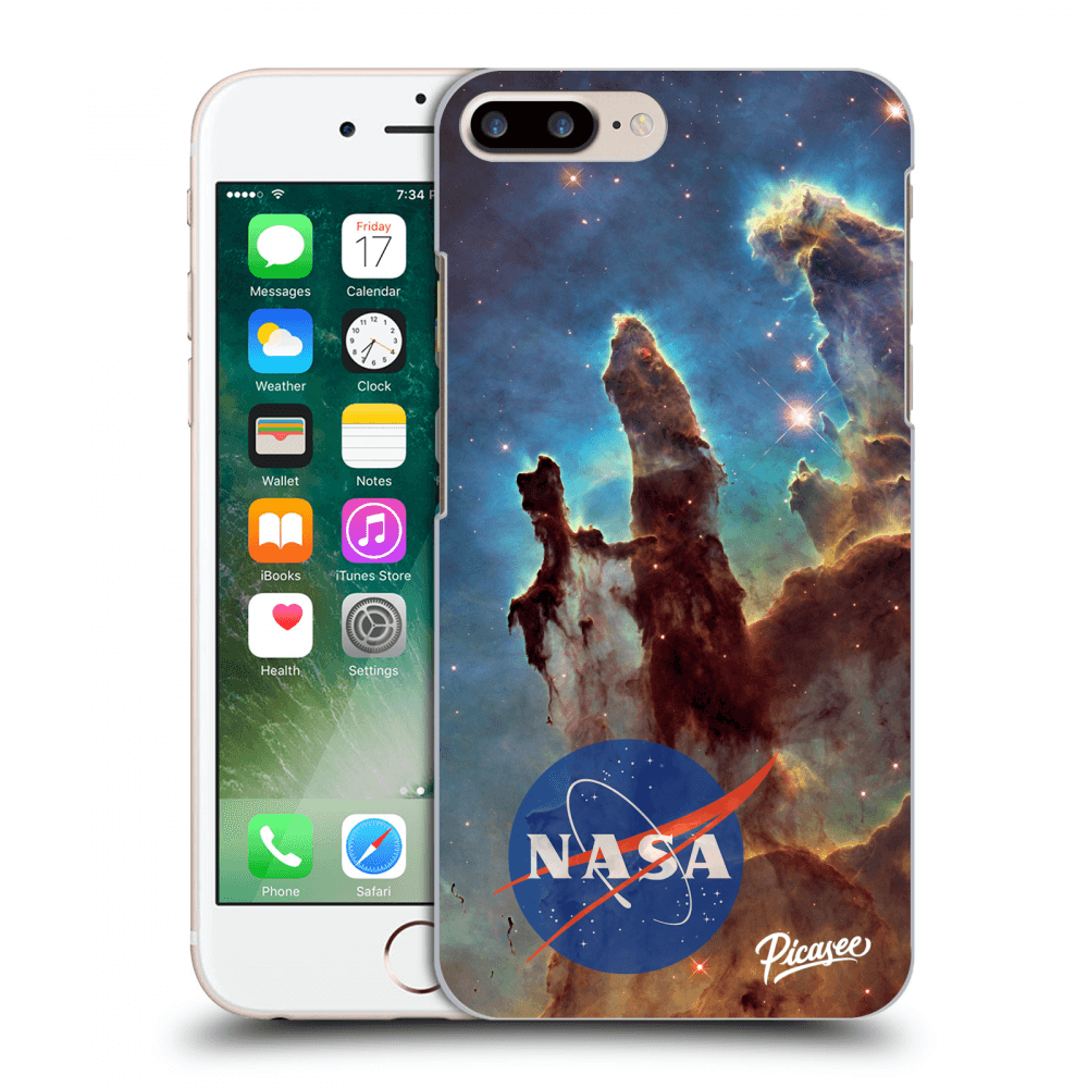Picasee fekete szilikon tok az alábbi mobiltelefonokra Apple iPhone 8 Plus - Eagle Nebula