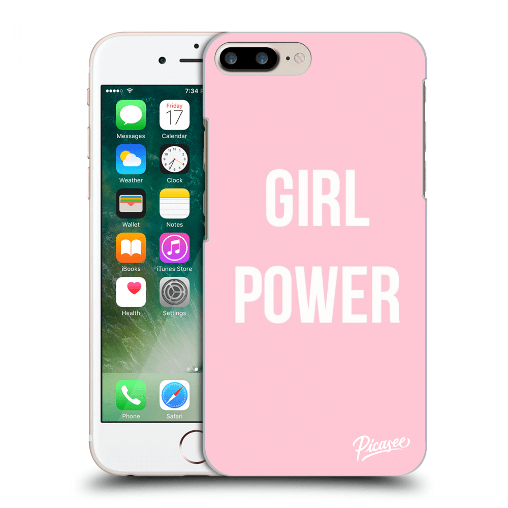 Picasee átlátszó szilikon tok az alábbi mobiltelefonokra Apple iPhone 8 Plus - Girl power