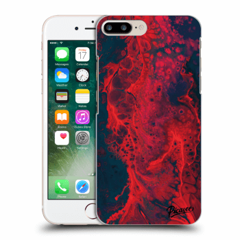 Picasee fekete szilikon tok az alábbi mobiltelefonokra Apple iPhone 8 Plus - Organic red