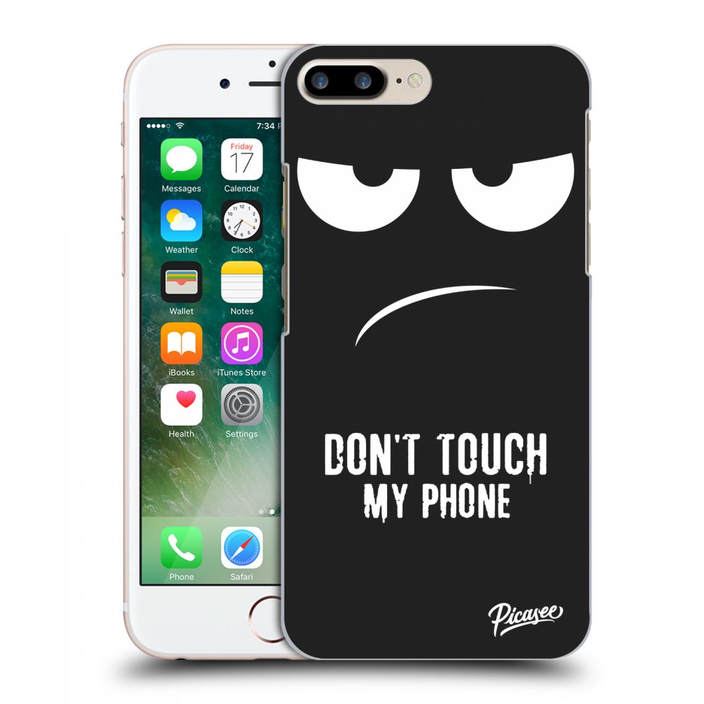 Picasee fekete szilikon tok az alábbi mobiltelefonokra Apple iPhone 8 Plus - Don't Touch My Phone