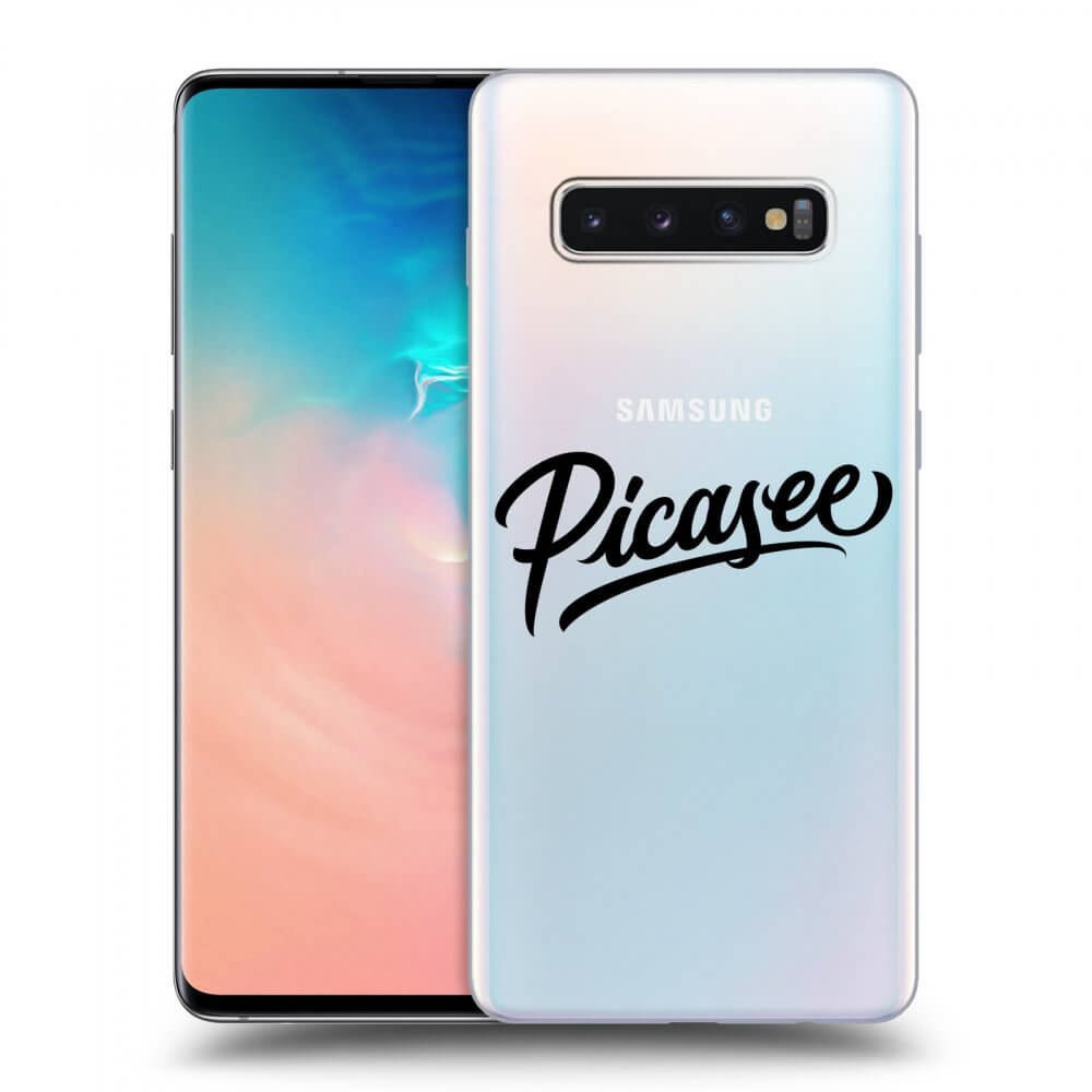Picasee átlátszó szilikon tok az alábbi mobiltelefonokra Samsung Galaxy S10 Plus G975 - Picasee - black