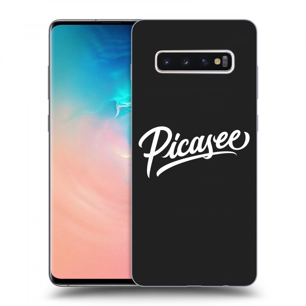 Picasee fekete szilikon tok az alábbi mobiltelefonokra Samsung Galaxy S10 Plus G975 - Picasee - White