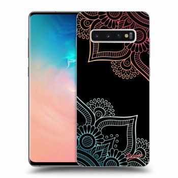 Szilikon tok erre a típusra Samsung Galaxy S10 Plus G975 - Flowers pattern
